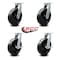 Service Caster 12'' Extra Heavy Duty Phenolic Wheel Swivel Caster Set with 2 Brakes , 4PK CRAN-SCC-KP92S1230-PHR-2-SLB-2 - alternate 6